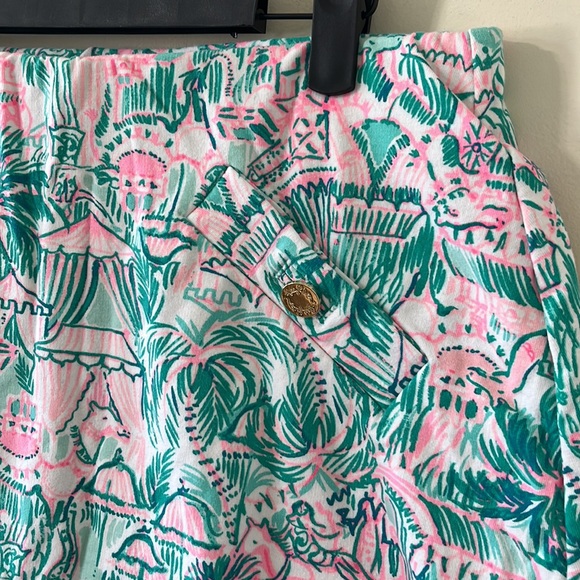 Lilly Pulitzer Madison Skort Bright Agate Green Colorful Camelflage Size Large - Picture 5 of 12